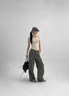 Crank Cotton Wide Cargo Pants