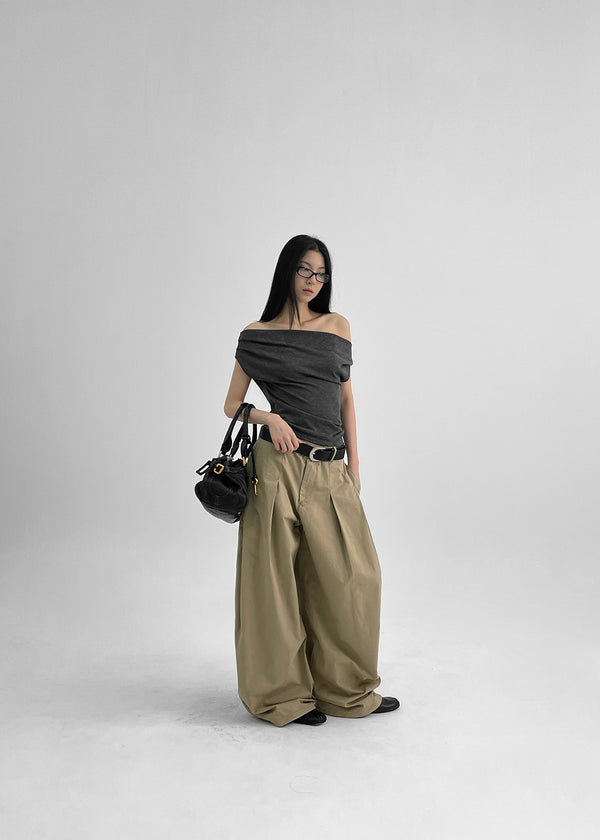 (UNISEX) Jerya Pintuck Two-way Balloon Cotton Pants