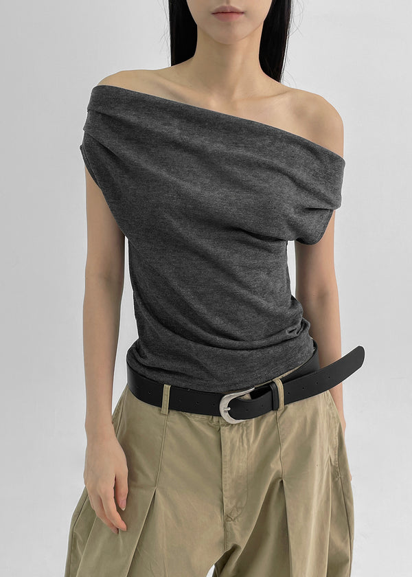Soera Drape Shirring Off-shoulder Top
