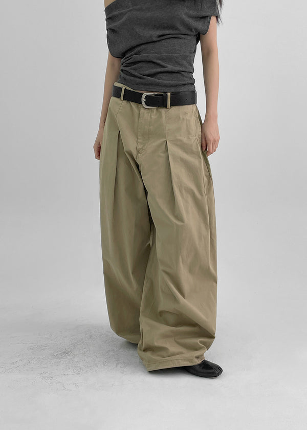 (UNISEX) Jerya Pintuck Two-way Balloon Cotton Pants