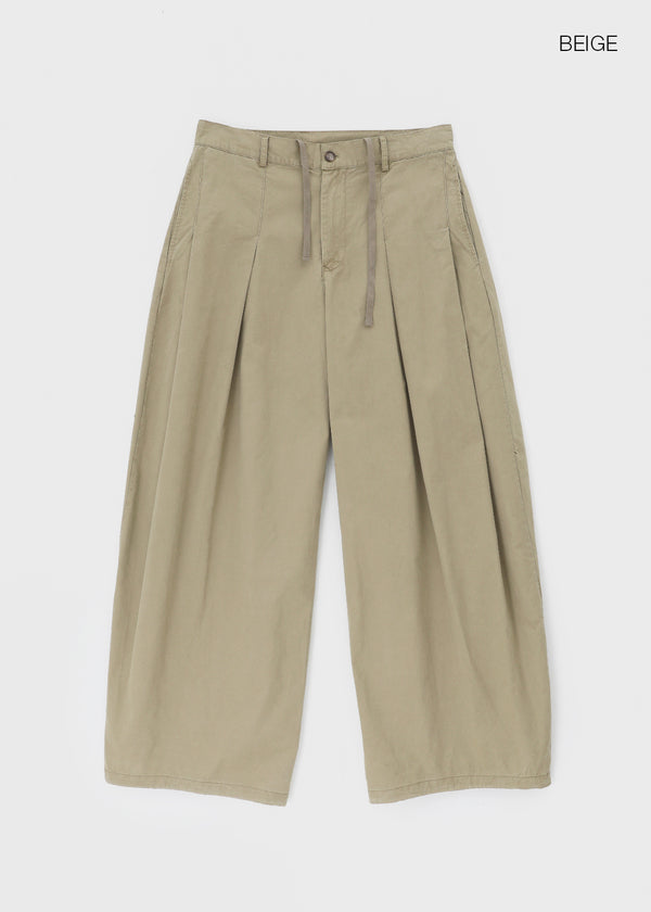 (UNISEX) Jerya Pintuck Two-way Balloon Cotton Pants