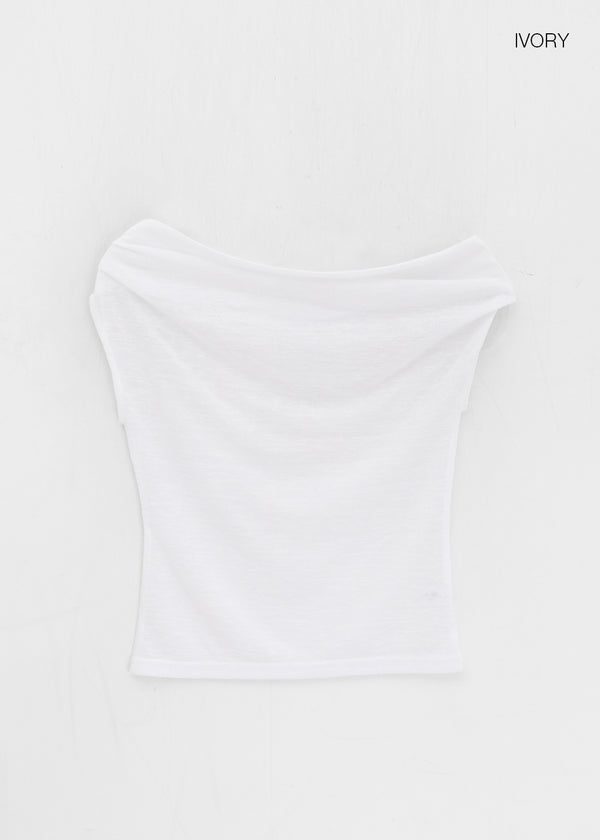 Soera Drape Shirring Off-shoulder Top