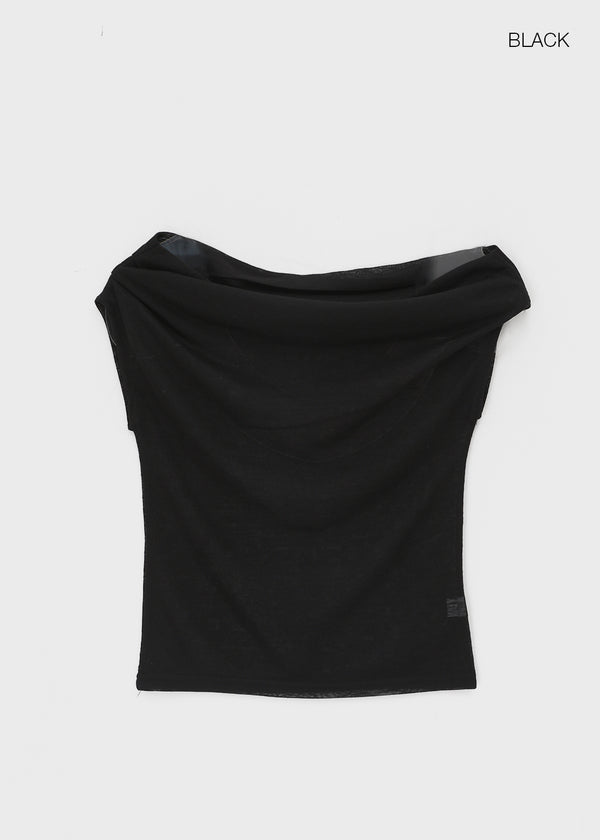 Soera Drape Shirring Off-shoulder Top