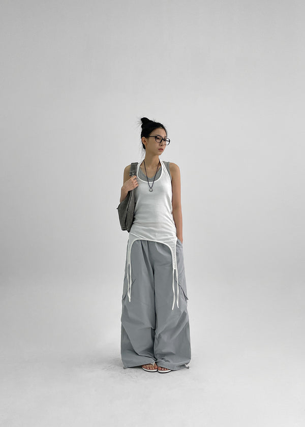 Totok Halter Layered Strap Long Sleeveless