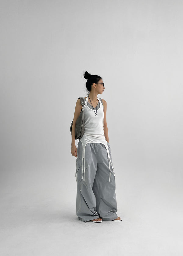 Totok Halter Layered Strap Long Sleeveless