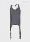 Totok Halter Layered Strap Long Sleeveless