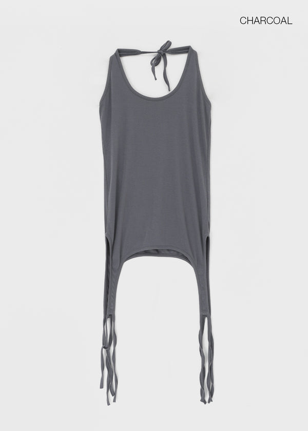 Totok Halter Layered Strap Long Sleeveless