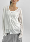 Kumble Summer See-through Loose-fit V-neck Cardigan