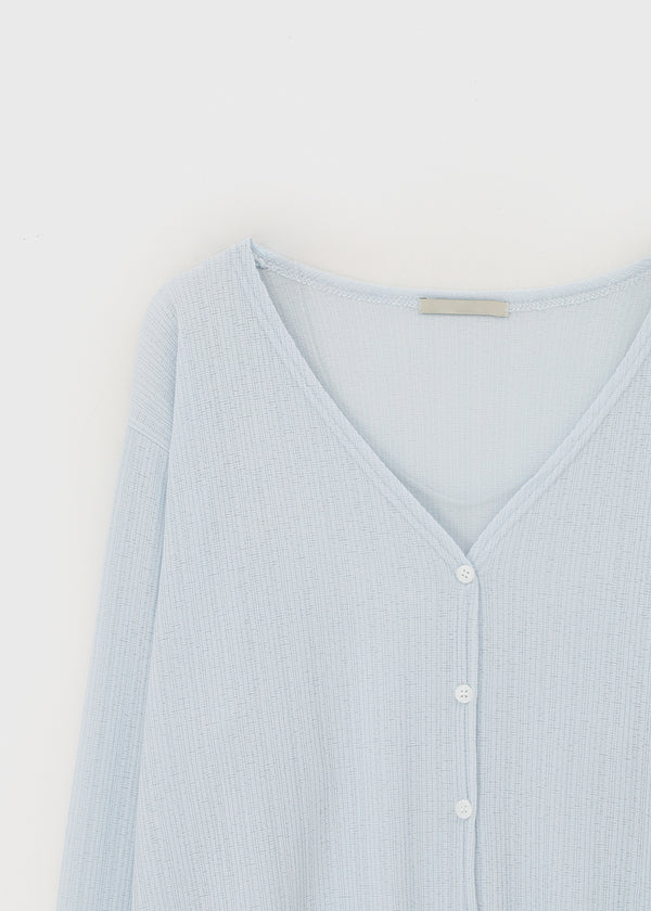 Kumble Summer See-through Loose-fit V-neck Cardigan