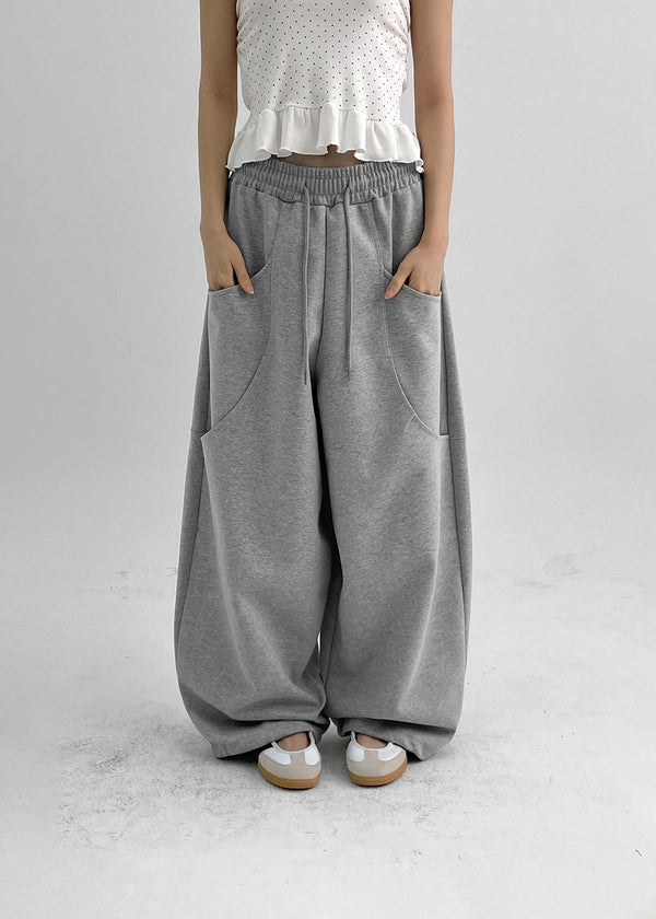 (UNISEX) Double-breasted Balloon Wide Two-way Banding Pants