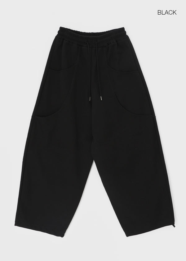 (UNISEX) Double-breasted Balloon Wide Two-way Banding Pants