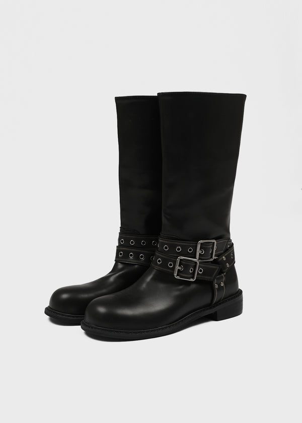 Dipolon Eyelet Biker Mid Boots