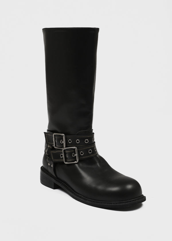 Dipolon Eyelet Biker Mid Boots