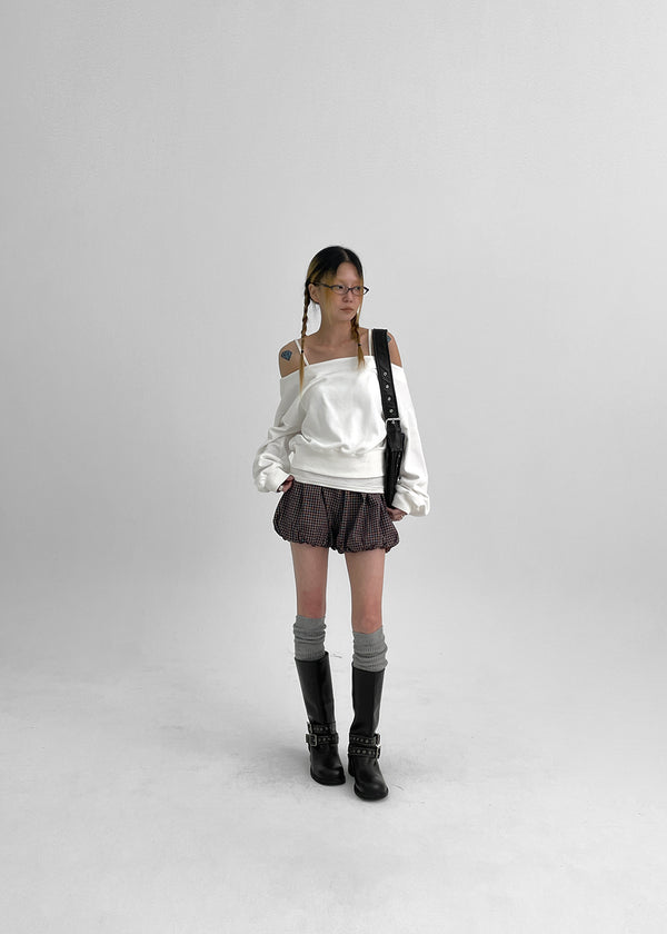 Ratton Boat Neck Off-shoulder Man-to-man