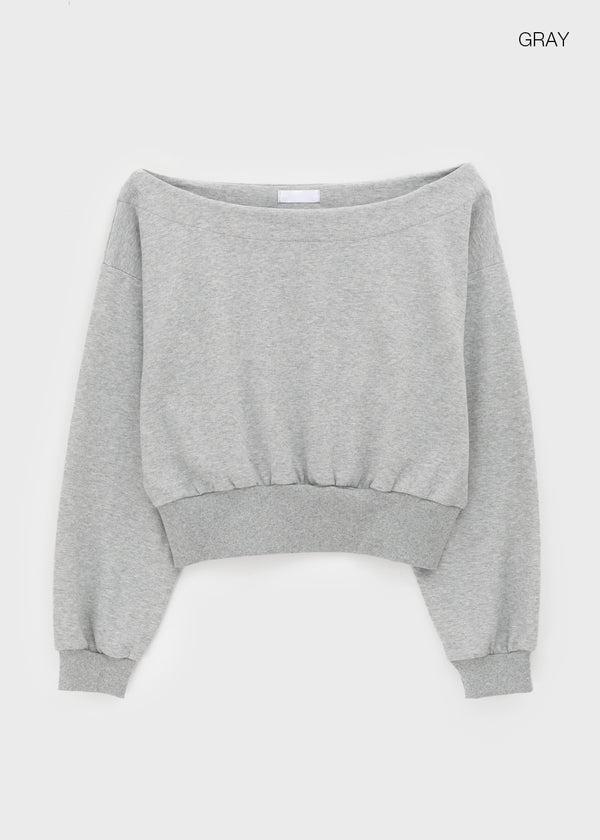 Ratton Boat Neck Off-shoulder Man-to-man