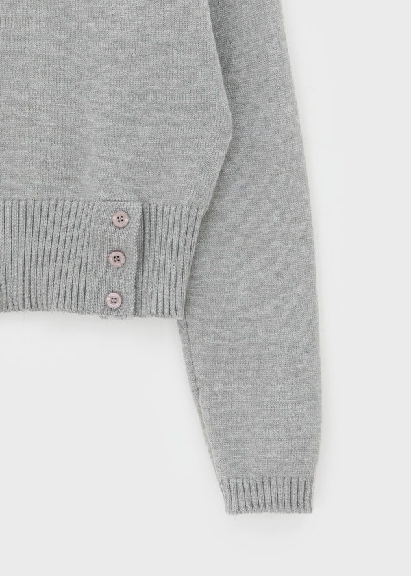 Nissi V-neck Slit Button Knit