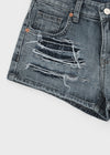 Lanq Damaged Denim Shorts
