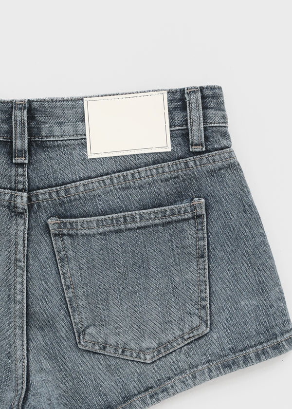 Lanq Damaged Denim Shorts