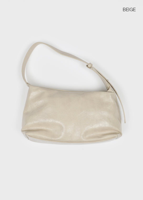 Tirka Glossy Leather Shoulder Bag