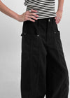 Rutum Cut-out Pocket Wide Cotton Pants