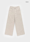 Rutum Cut-out Pocket Wide Cotton Pants