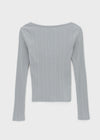 Netsua V-neck Button-up Long-sleeve T-shirt
