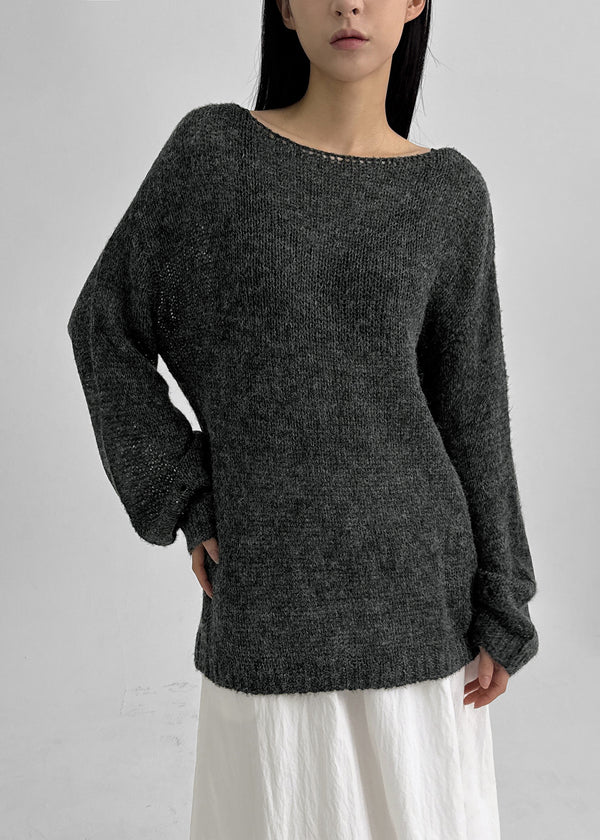 Filha Loose-fit Boat Neck Wool Knit