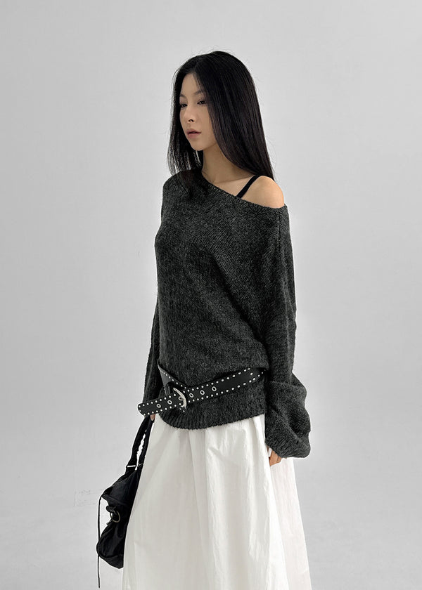 Filha Loose-fit Boat Neck Wool Knit
