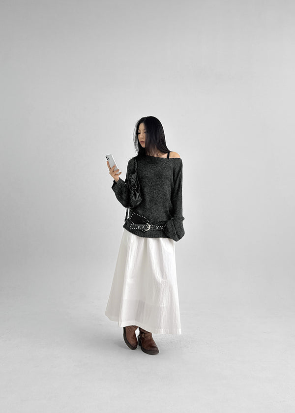 Filha Loose-fit Boat Neck Wool Knit