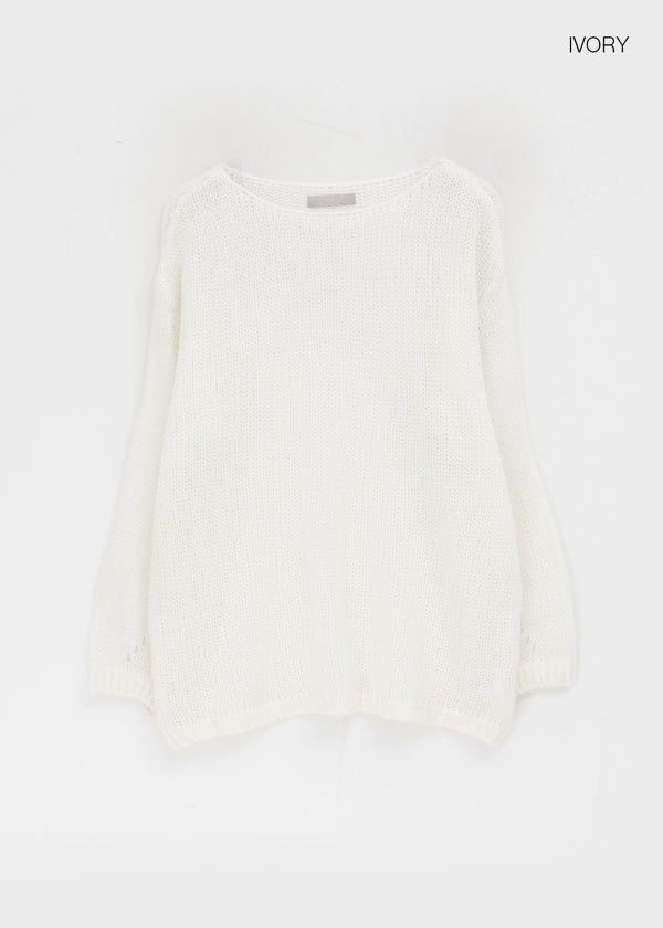 Filha Loose-fit Boat Neck Wool Knit