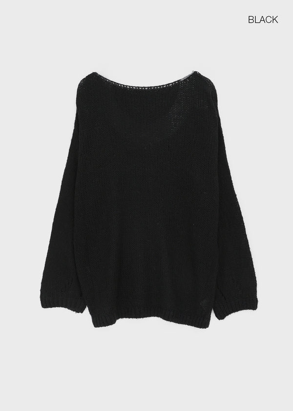 Filha Loose-fit Boat Neck Wool Knit