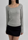 Bonfillit Square Neck Long Sleeve T-shirt