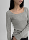 Bonfillit Square Neck Long Sleeve T-shirt