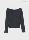 Bonfillit Square Neck Long Sleeve T-shirt