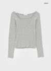 Bonfillit Square Neck Long Sleeve T-shirt