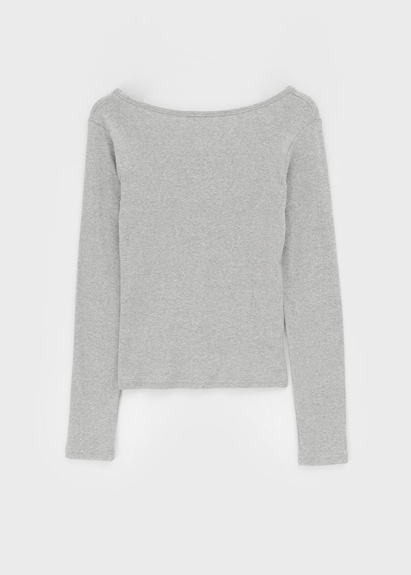 Bonfillit Square Neck Long Sleeve T-shirt