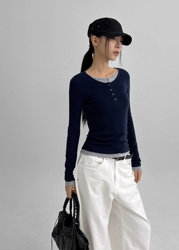 Pantone Back Embroidered Wide Cotton Pants