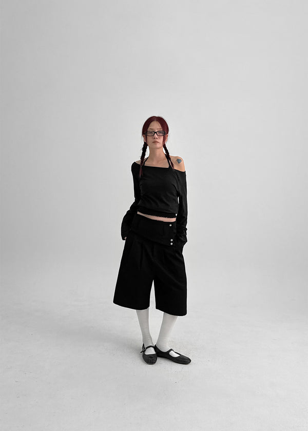 Venti Layered Bermuda Pants
