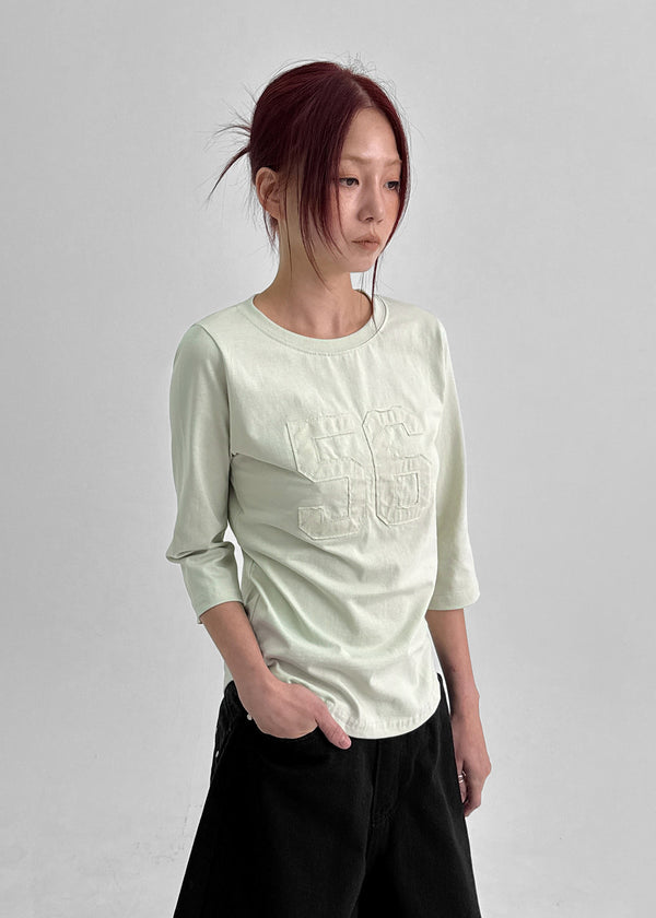 Lahi Patch Rounding 3/4 Sleeve T-Shirts