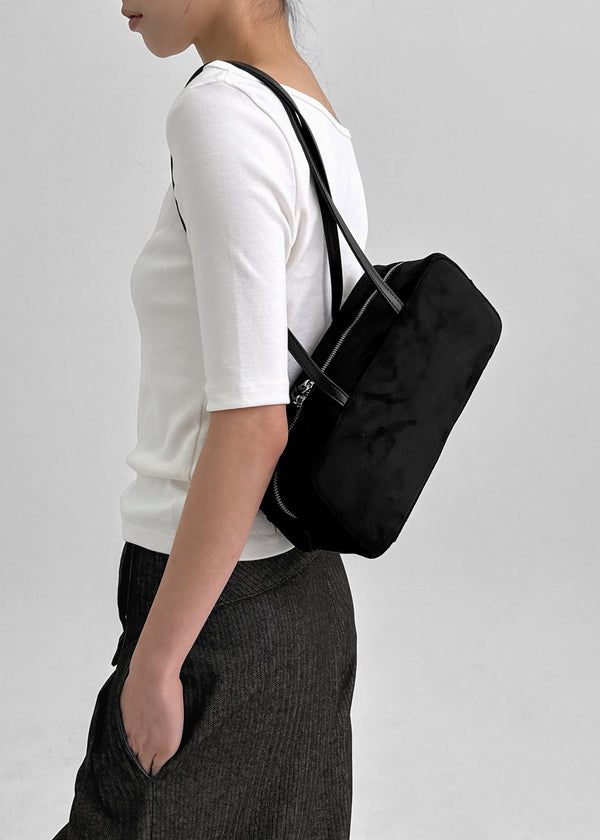 Hartel Suede Square Shoulder Bag