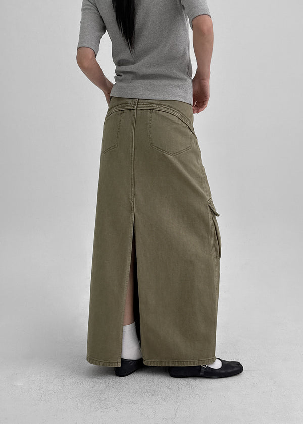 Wino Vintage Cargo Long Skirt (belt Set)