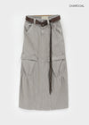 Wino Vintage Cargo Long Skirt (belt Set)