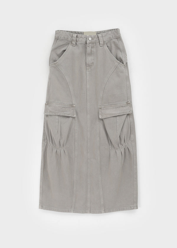 Wino Vintage Cargo Long Skirt (belt Set)