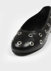 Eyelet Eco Leather Flats