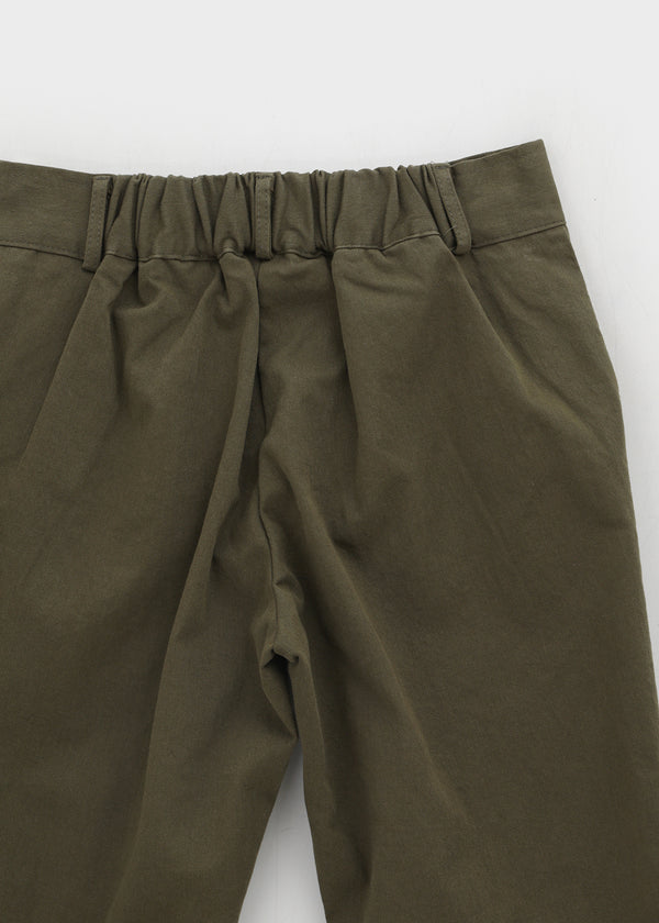 Musel Rivet Shirring Capri Pants