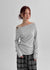 Kariko Off-shoulder Slit Button Long-sleeved T-shirt