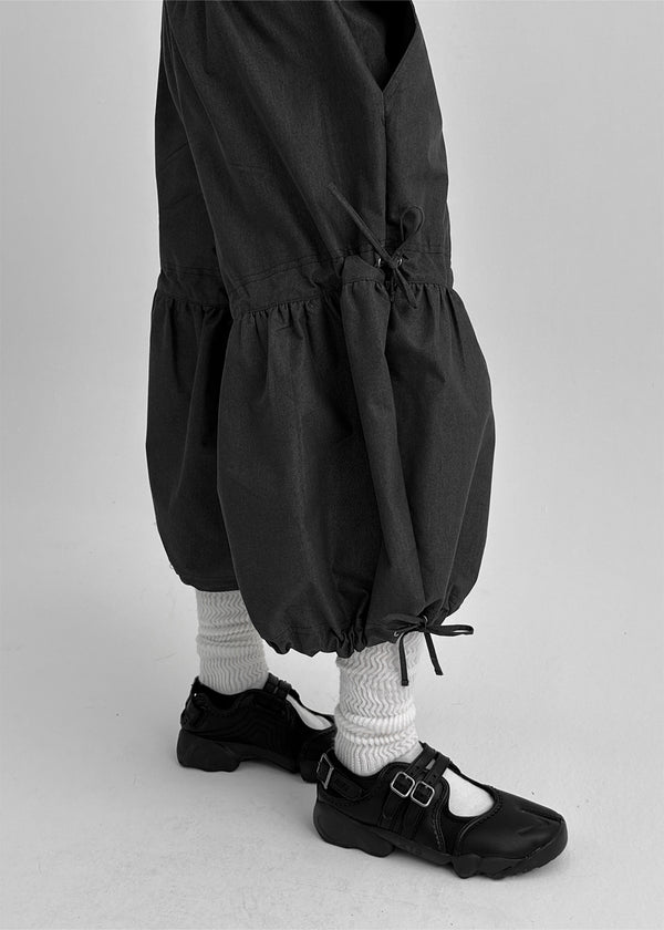 Roaka Ribbon Banding Bermuda Pants