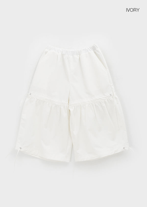 Roaka Ribbon Banding Bermuda Pants