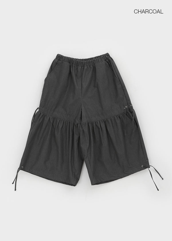 Roaka Ribbon Banding Bermuda Pants