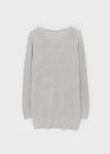 Hava Loose Fit Slit Henley Neck Knit Long Sleeve Tee